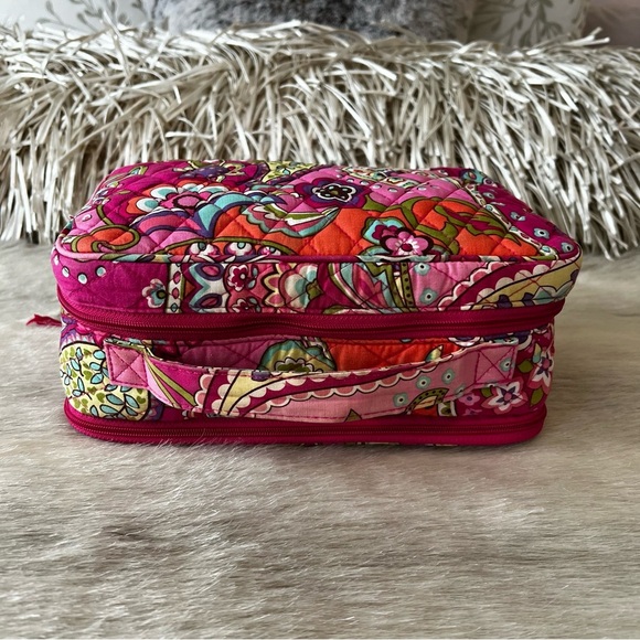 VERA BRADLEY Pink Swirls 2014 Large Microfiber Blush & Brush Cosmetic Case - Picture 7 of 11